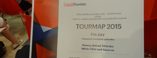 TOURMAP 2015 - ocenění propagačních materiálů Pilák Žďár nad Sázavou