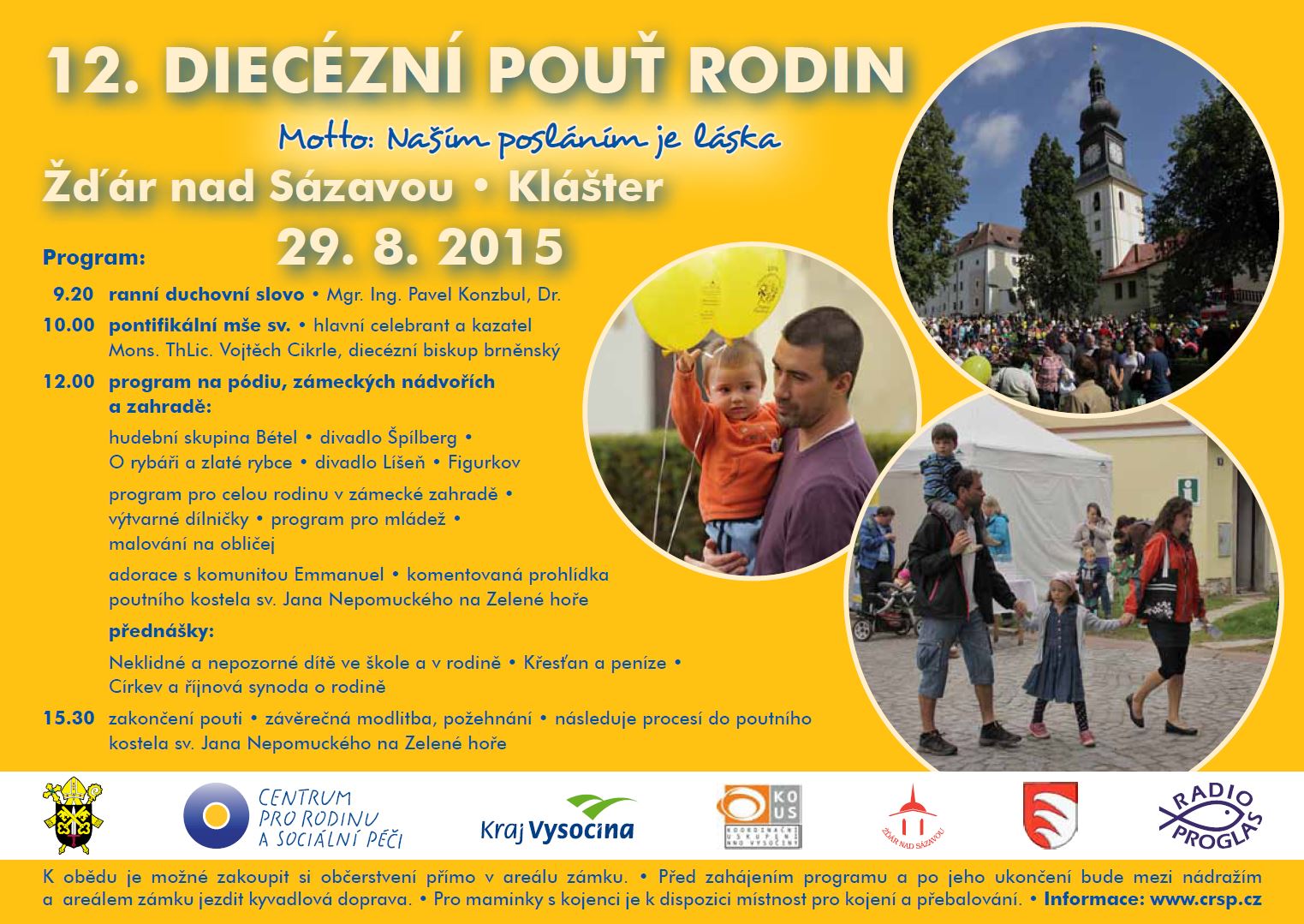 Diecézní pouť rodin 2015 Žďár nad Sázavou