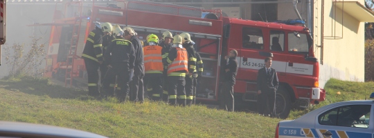 Požár pyrotechniky ve Žďáře nad Sázavou