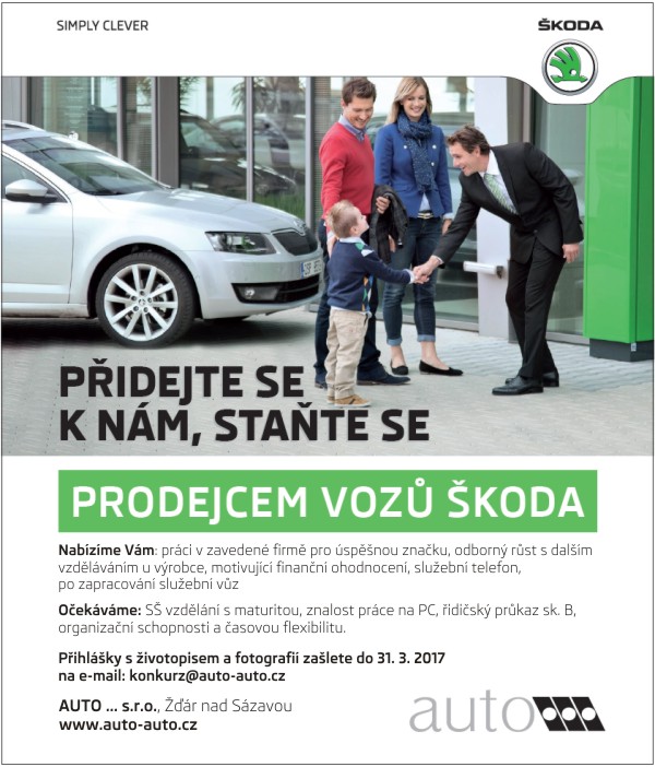 Prodejce vozů Škoda pro Žďár nad Sázavou